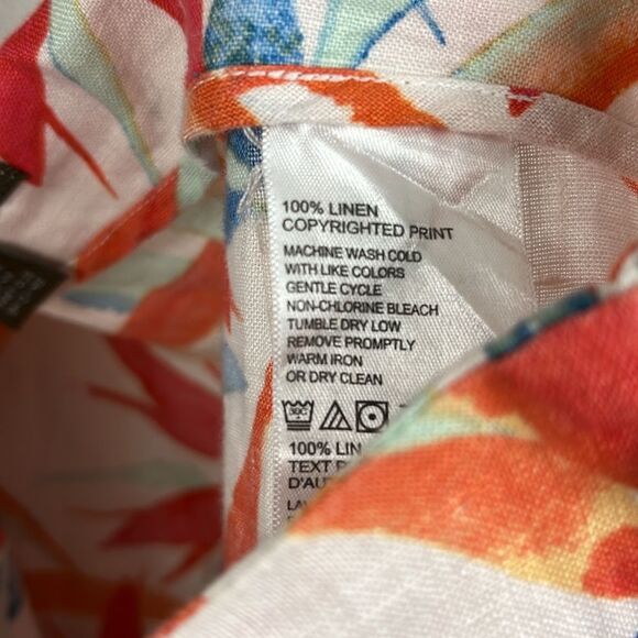 Tommy Bahama women’s floral tropical linen unlined skirt preppy size 10 - Picture 3 of 7